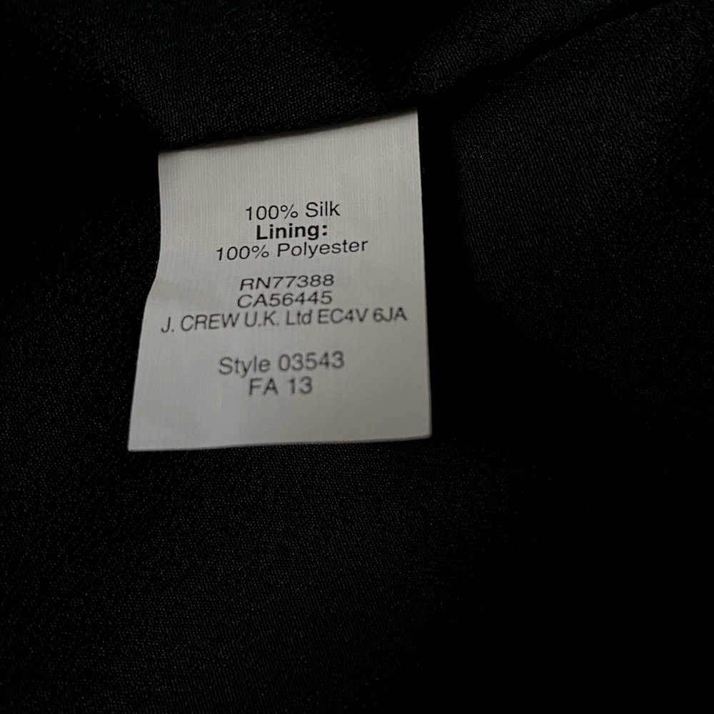 J.Crew Pleated Silk Skirt In Leafy Stripe (navy blue and green) Size 2 - Picture 6 of 6